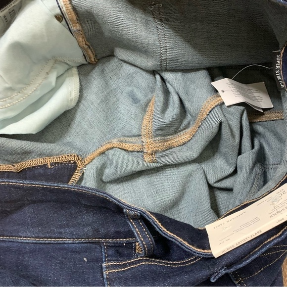 American Eagle women’s dark blue hi rise artist flare jeans 20 long - Picture 5 of 12